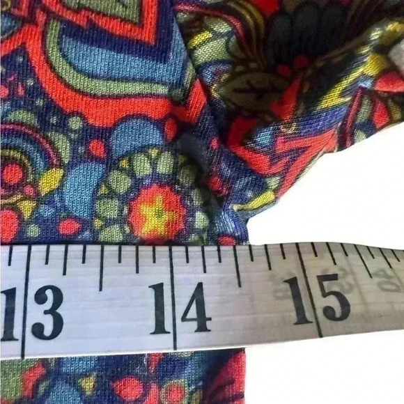 Lularoe XXS Green& blue geometric floral Julia pencil dress. NWT. - Picture 6 of 7